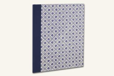 Preview: Edelmappe blaues Muster Handarbeit germany